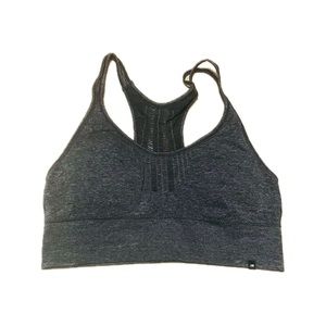 Like New! Lattice Like Back Details Gray Sports Bra